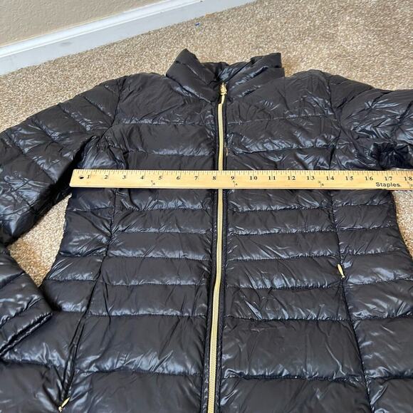Calvin Klein Packable Lightweight Down Coat Black packable gold hardware SZ SM - Picture 5 of 11